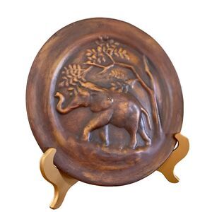 13"Rare Vintage Elephant platter/ Elephant Decorative Plate/‎ Home decor plate